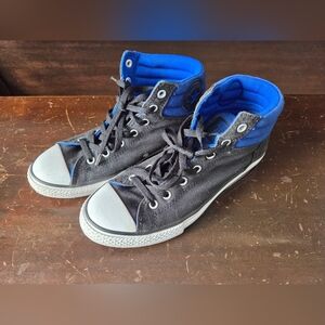 Converse Black and Blue High-Top Sneakers